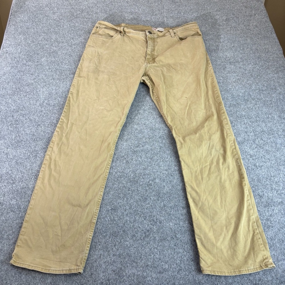 Wrangler Straight Leg Pants Mens 38x32 (Fits 37x30) Khaki‎ Workwear Utility